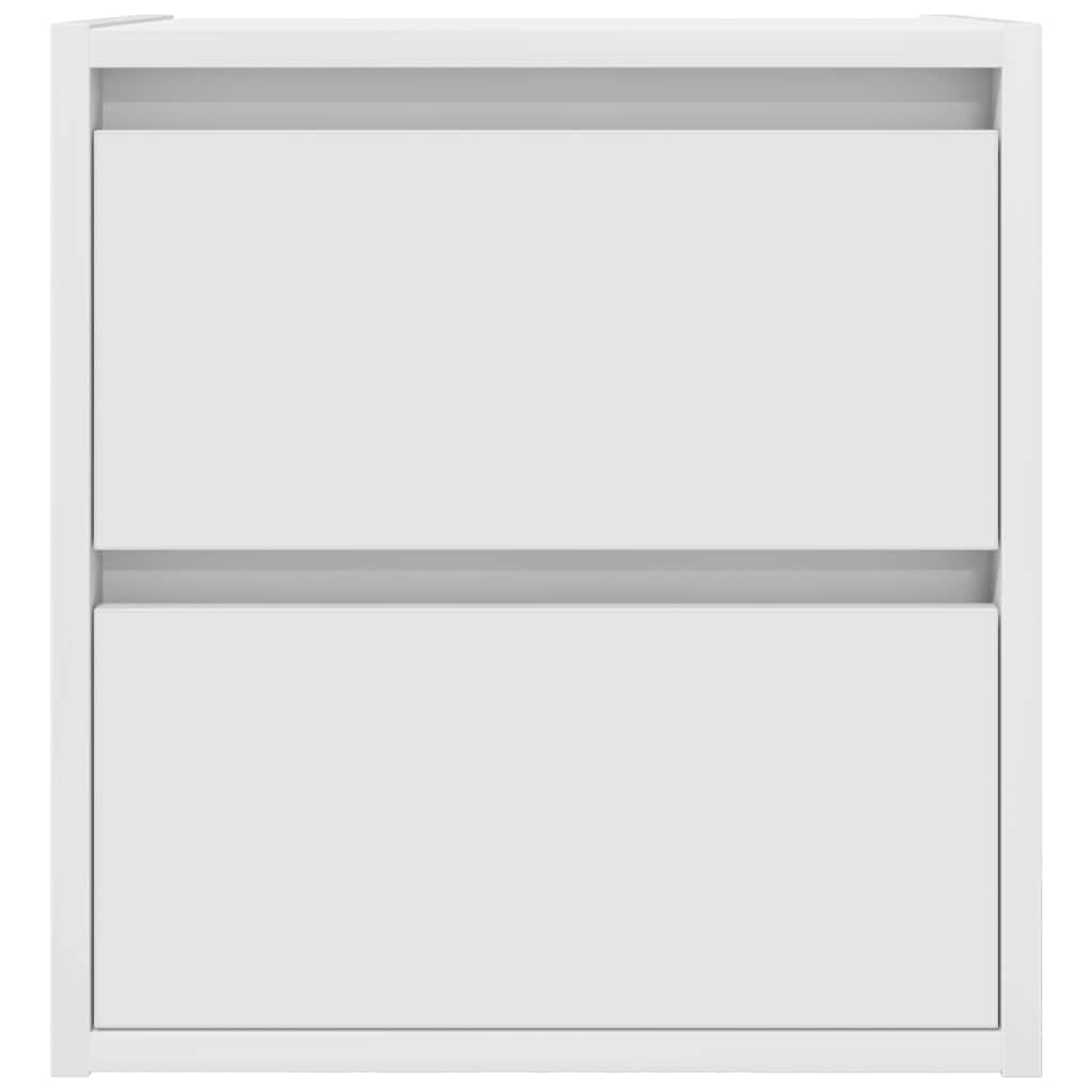 vidaXL Wall-mounted Bedside Cabinet White 38x34x40 cm