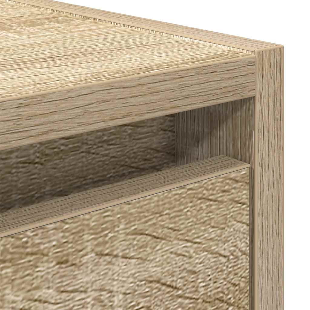 vidaXL Wall-mounted Bedside Cabinet Sonoma Oak 38x34x40 cm