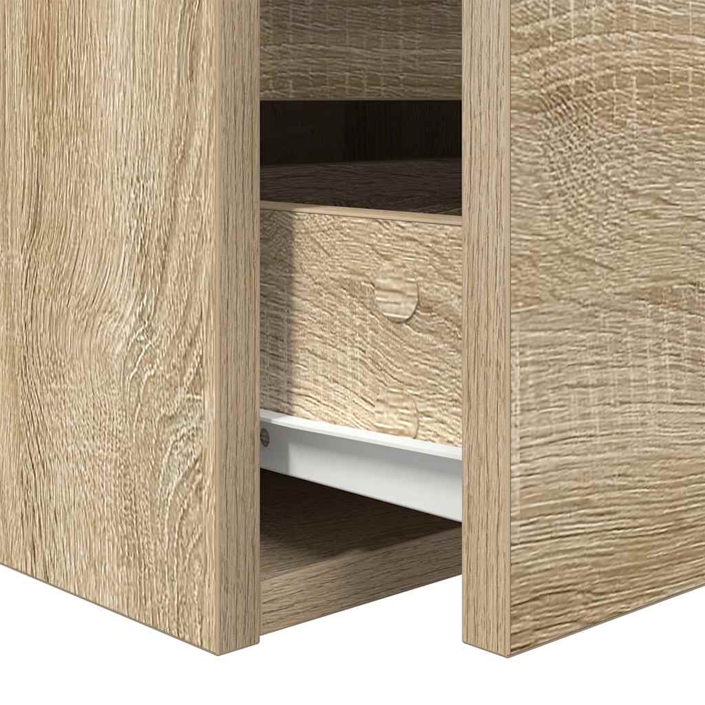 vidaXL Wall-mounted Bedside Cabinet Sonoma Oak 38x34x40 cm