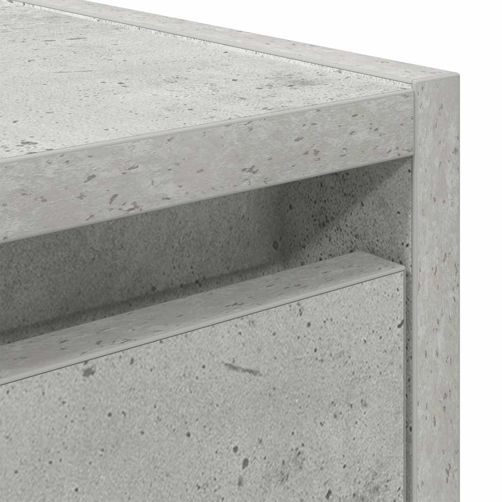 vidaXL Wall-mounted Bedside Cabinet Concrete Grey 38x34x40 cm