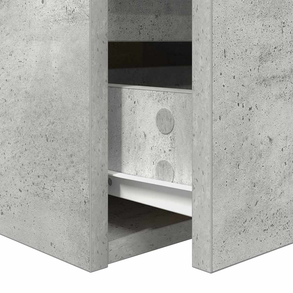 vidaXL Wall-mounted Bedside Cabinet Concrete Grey 38x34x40 cm