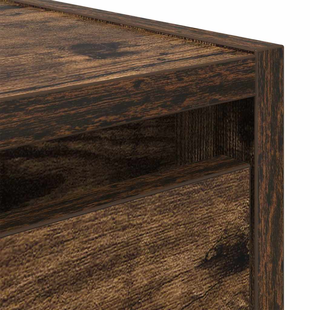 vidaXL Wall-mounted Bedside Cabinet Smoked Oak 38x34x40 cm