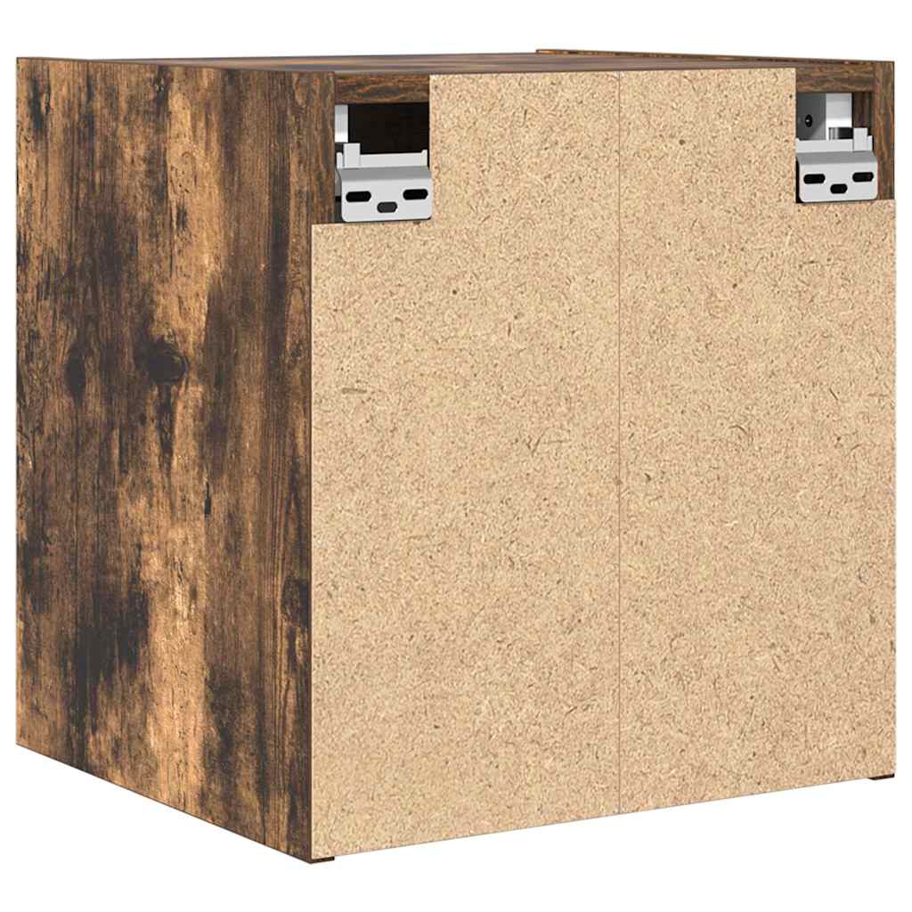 Wall-mounted Bedside Cabinets 2 pcs Smoked Oak 38x34x40 cm