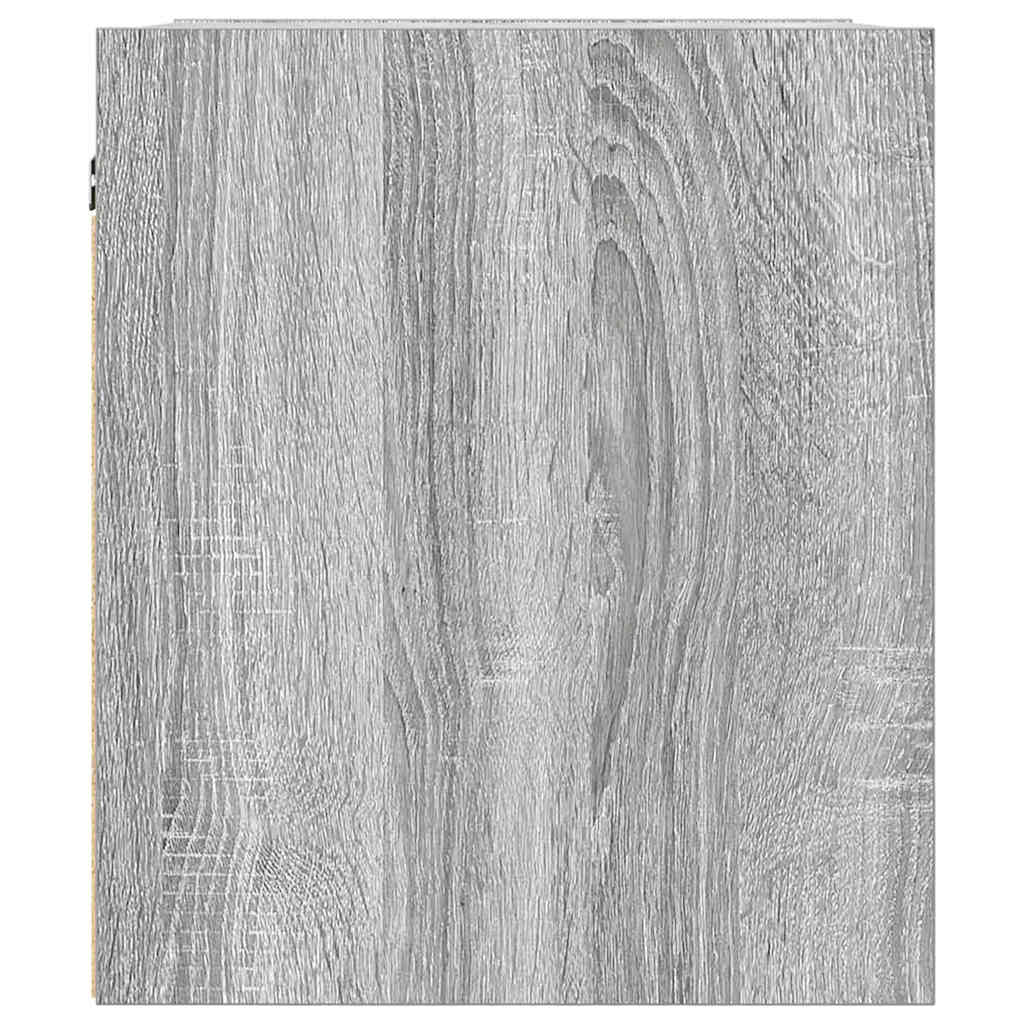 vidaXL Wall-mounted Bedside Cabinet Grey Sonoma 38x34x40 cm