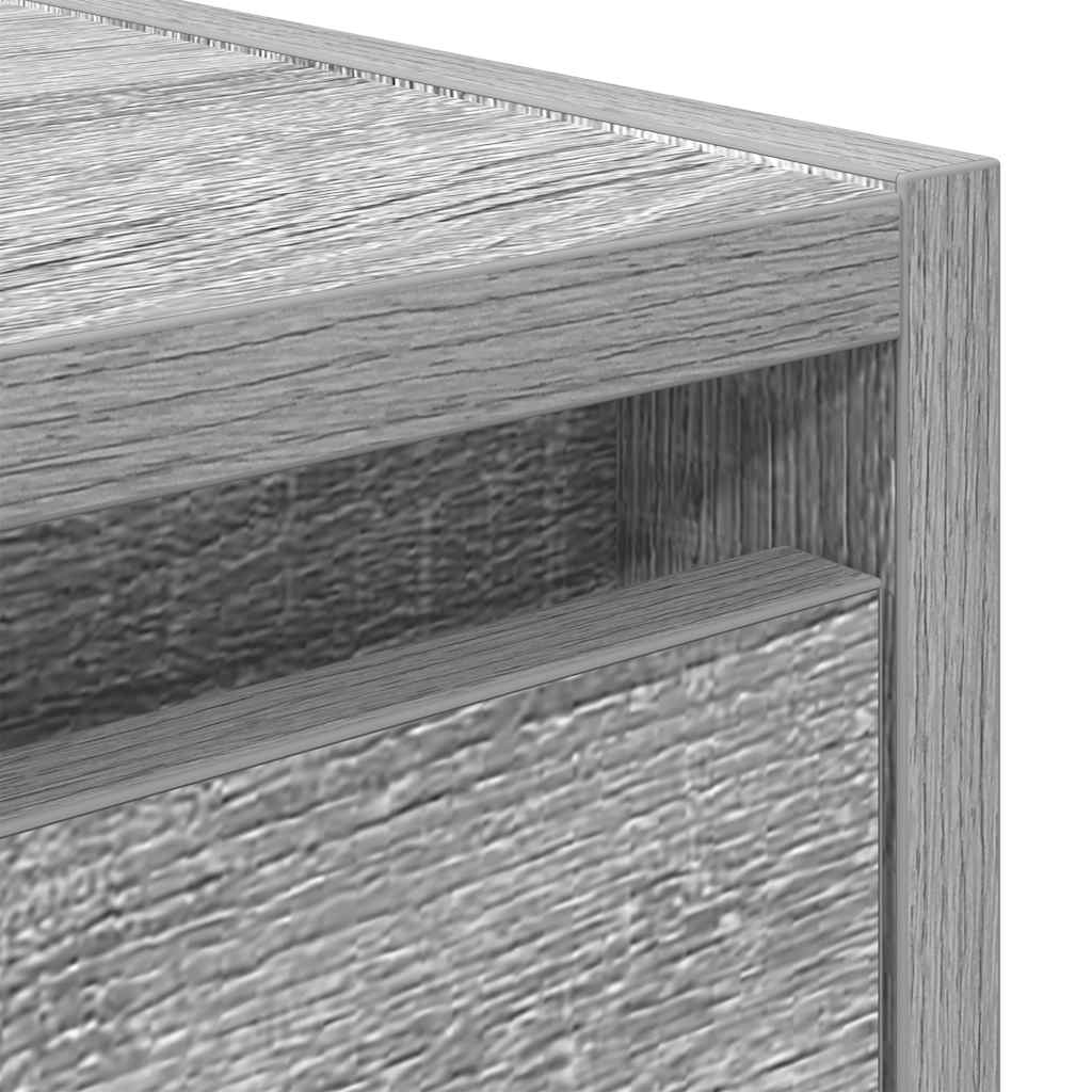 vidaXL Wall-mounted Bedside Cabinet Grey Sonoma 38x34x40 cm