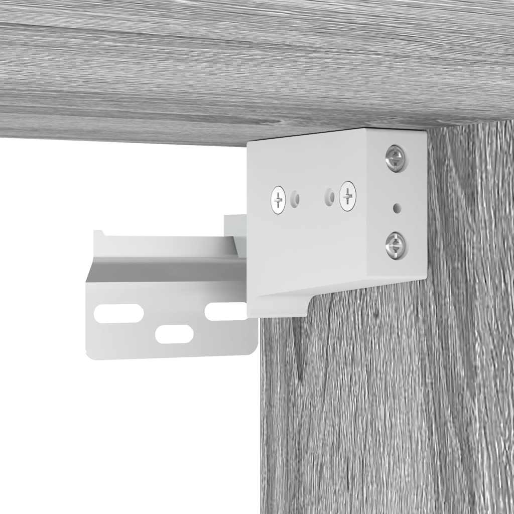 vidaXL Wall-mounted Bedside Cabinet Grey Sonoma 38x34x40 cm