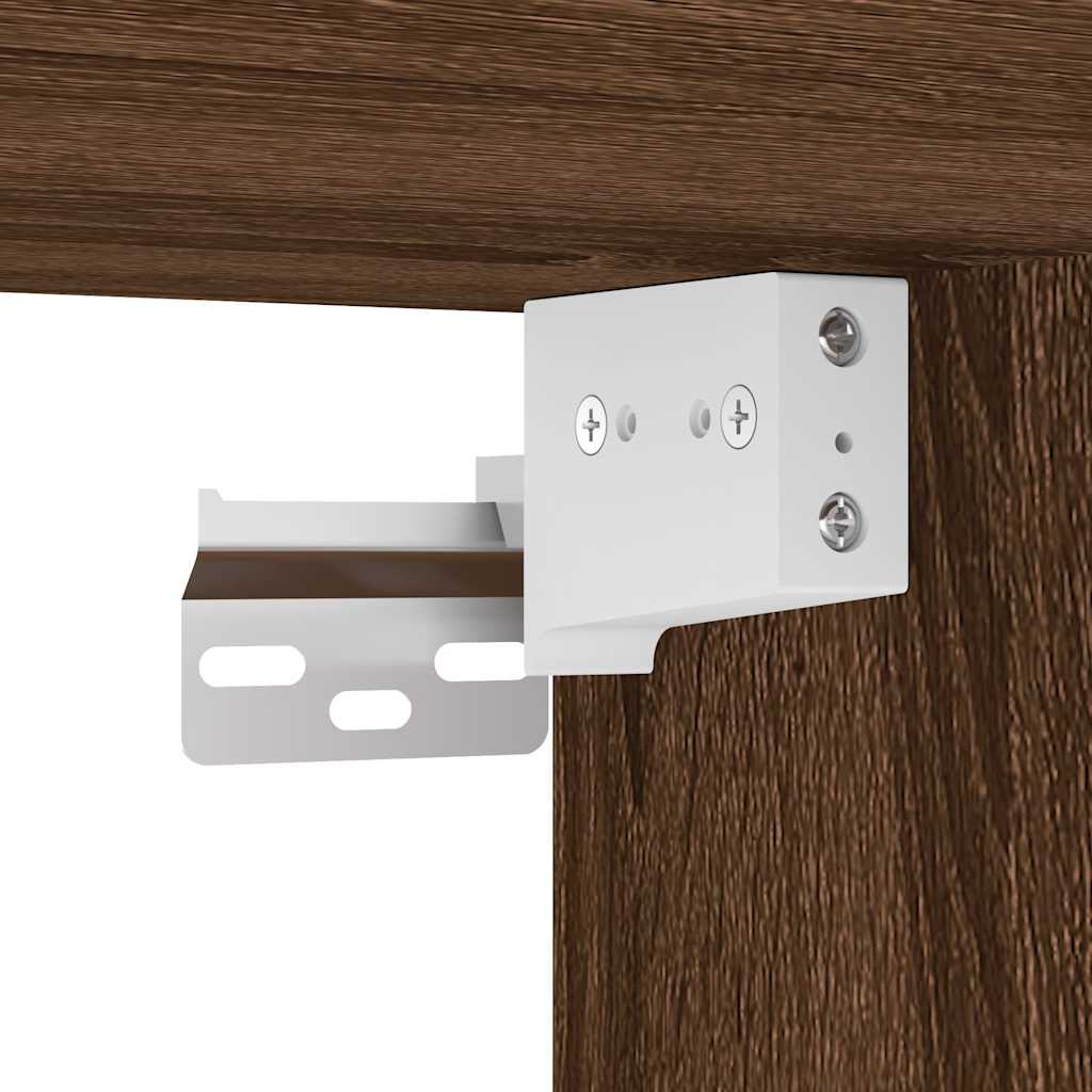 vidaXL Wall-mounted Bedside Cabinet Brown Oak 38x34x40 cm