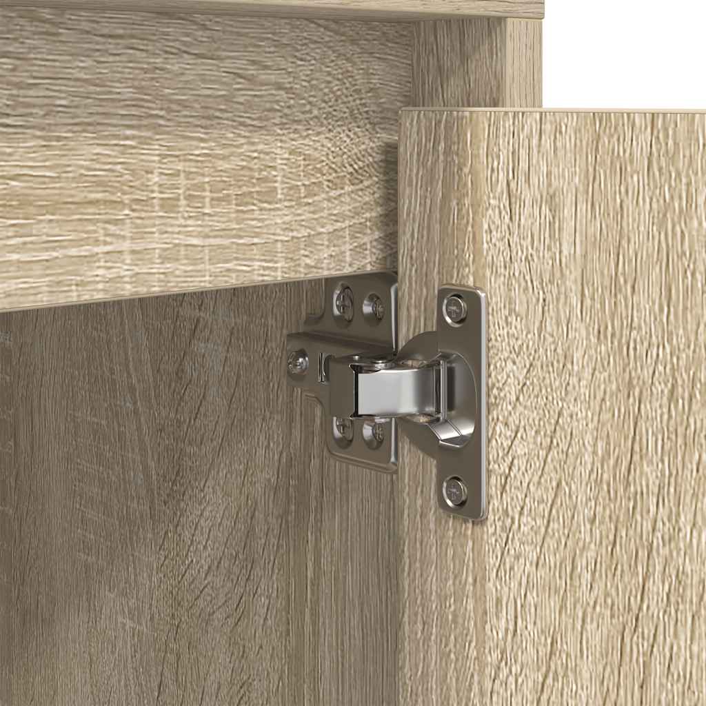 vidaXL Bedside Cabinet with LED Lights Sonoma Oak 38x34x50 cm