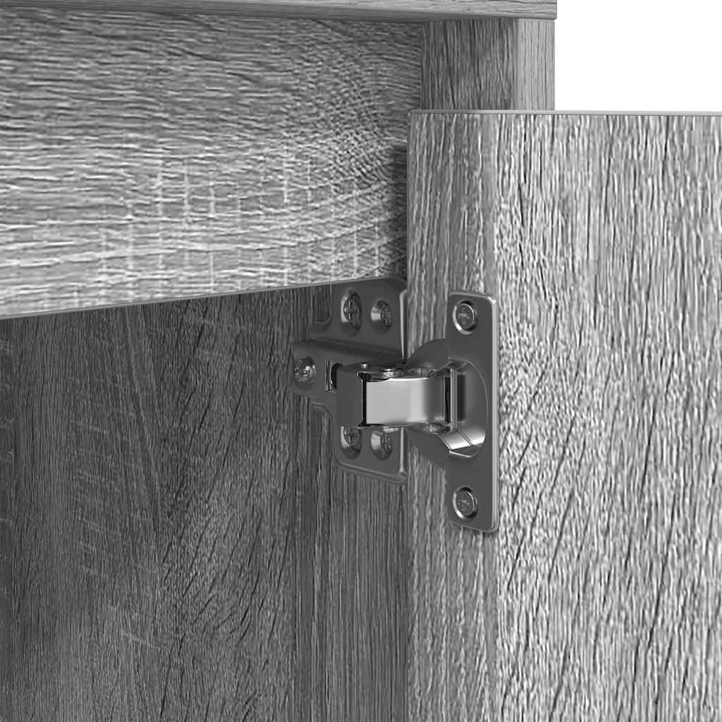 Bedside Cabinets with LED Lights 2 pcs Grey Sonoma 38x34x50 cm