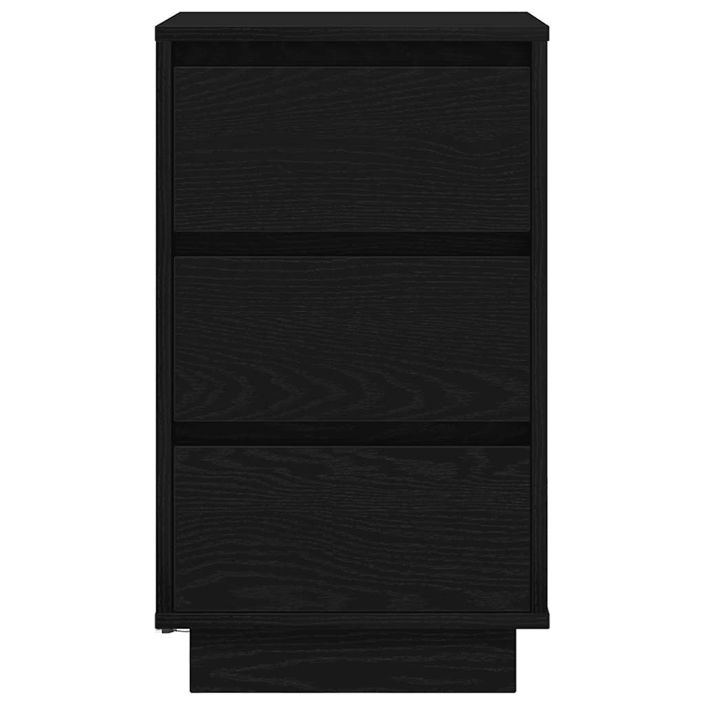 vidaXL Bedside Cabinet with LED Lights Black 38x34x65 cm