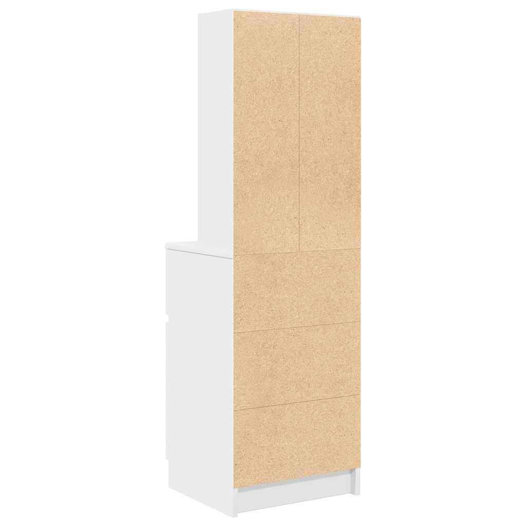 Bedside Cabinet White 39x35x125 cm Engineered Wood