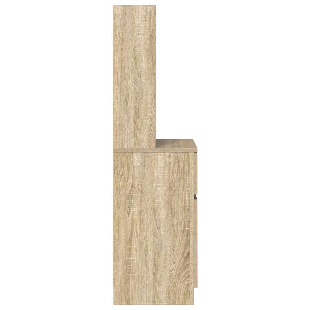 Bedside Cabinet Sonoma Oak 39x35x125 cm Engineered Wood