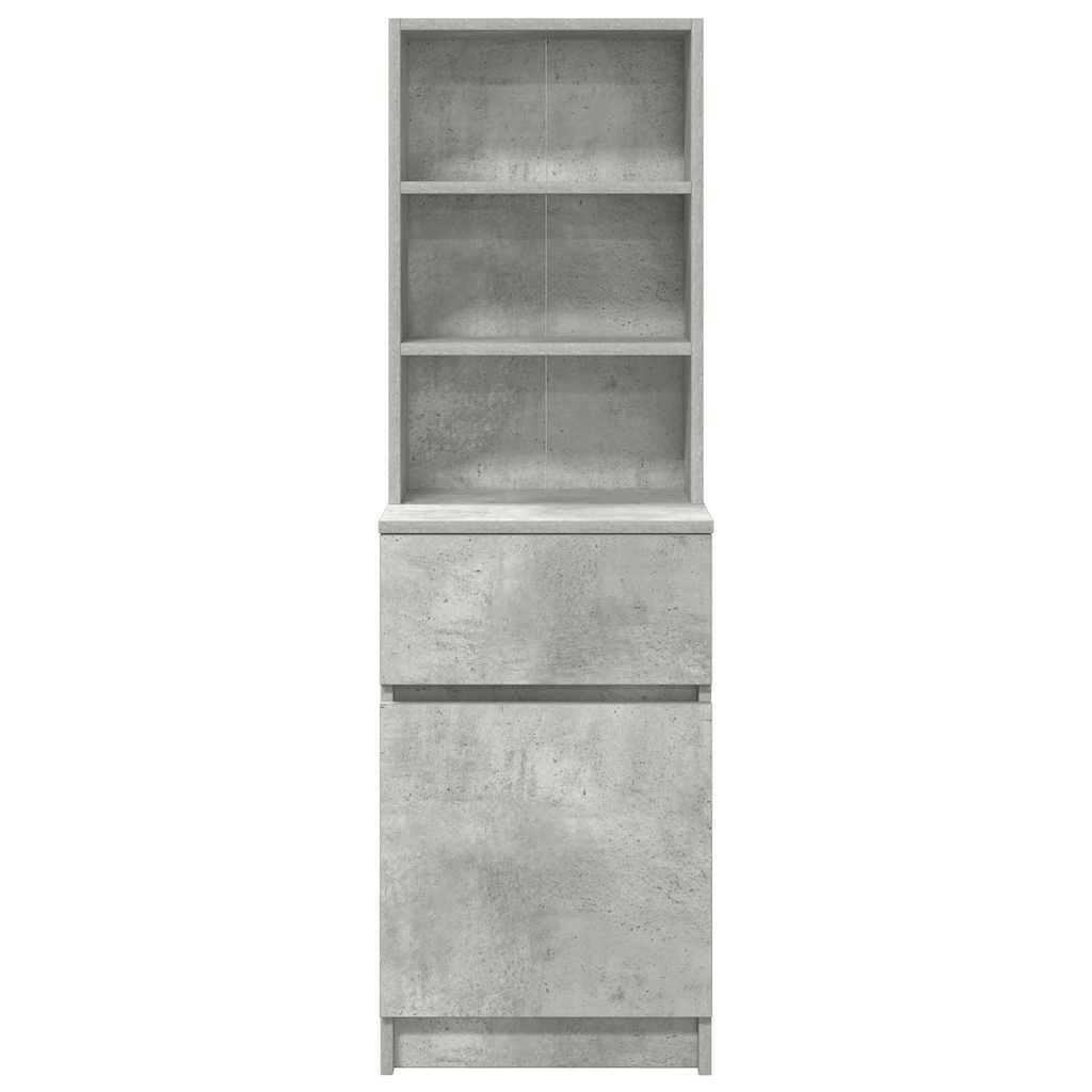 Bedside Cabinet Concrete Grey 39x35x125 cm Engineered Wood