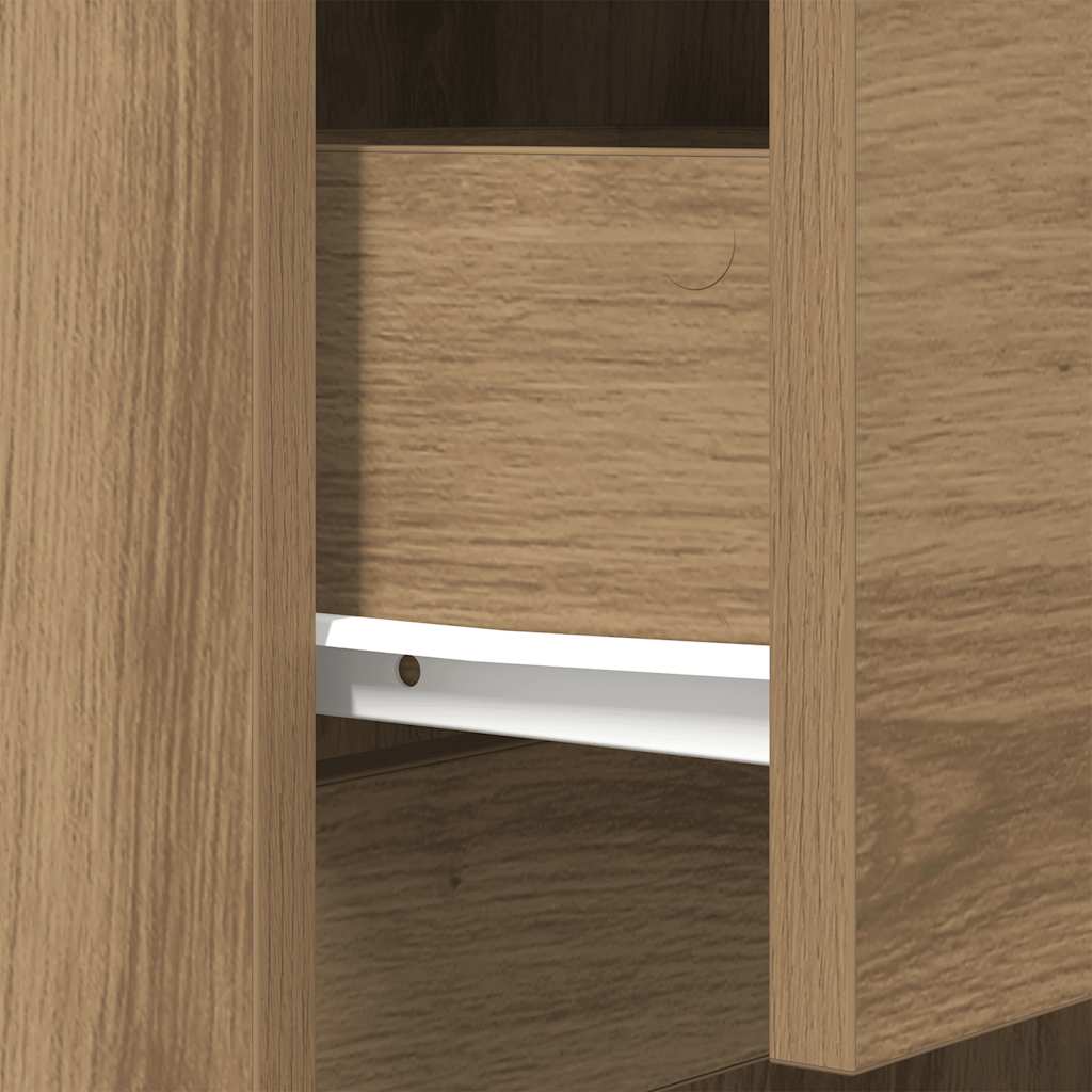 Bedside Cabinet Artisan Oak 39x35x125 cm Engineered Wood