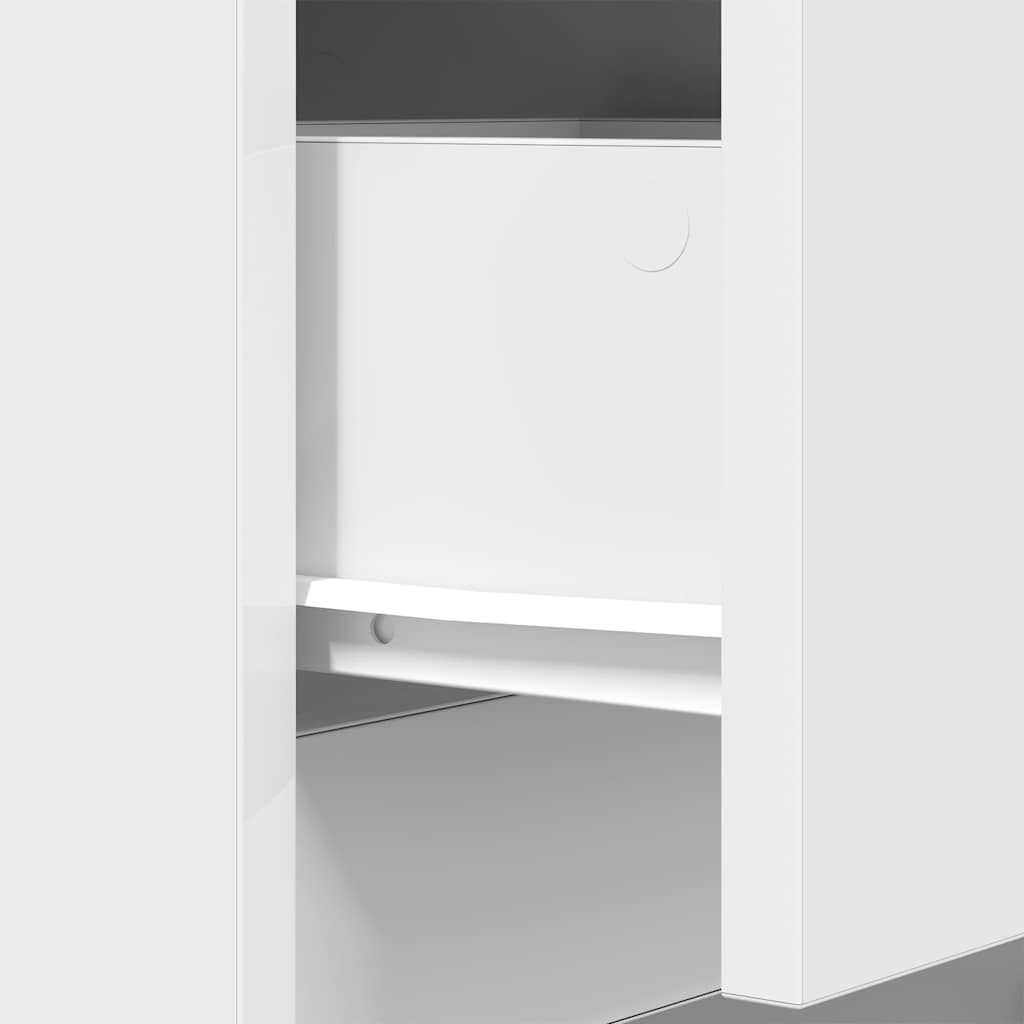 Bedside Cabinet White 39x35x65 cm Engineered Wood