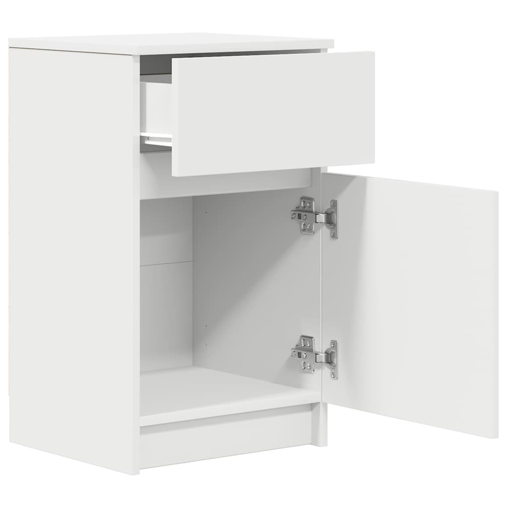 Bedside Cabinets 2 pcs White 39x35x65 cm Engineered Wood