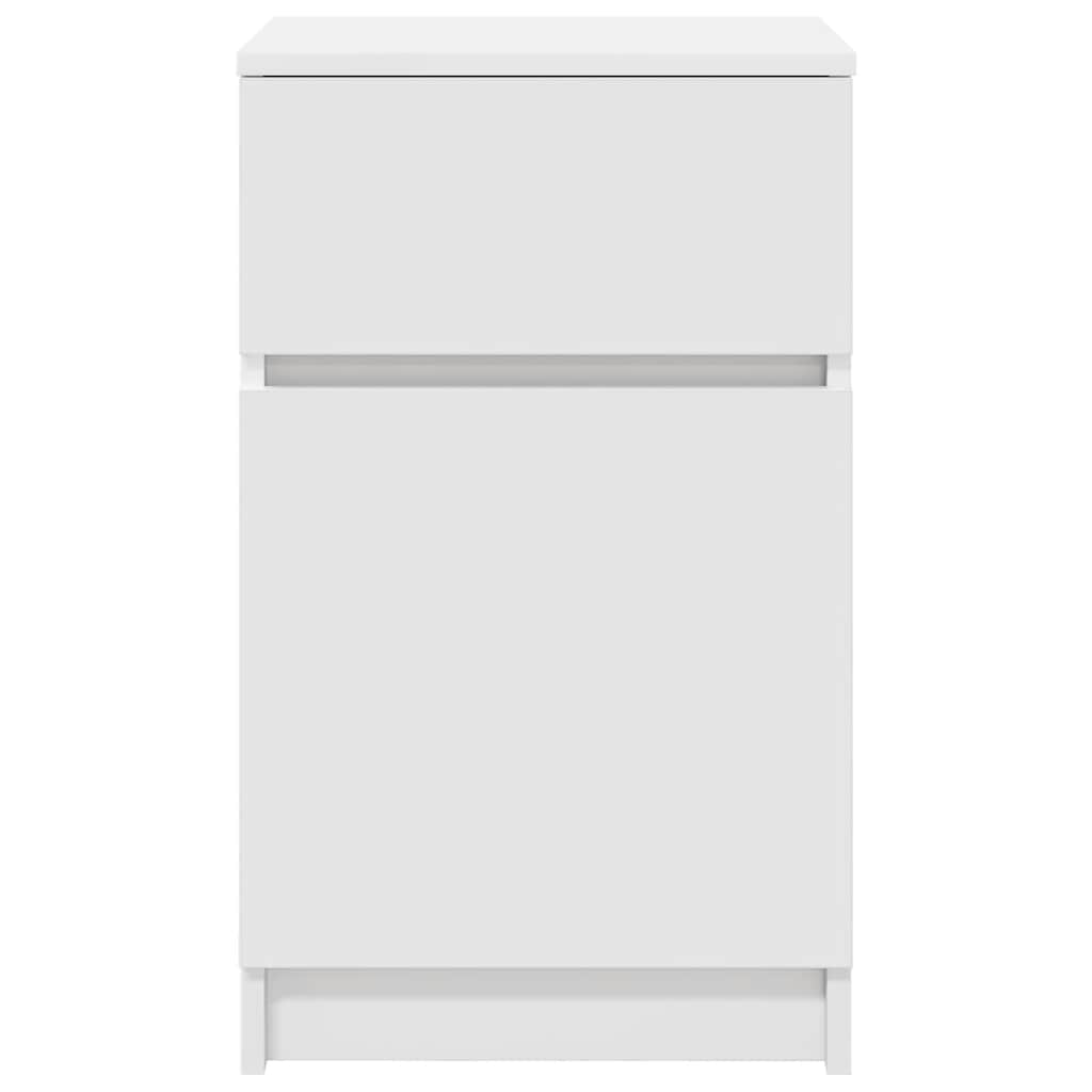 Bedside Cabinets 2 pcs White 39x35x65 cm Engineered Wood
