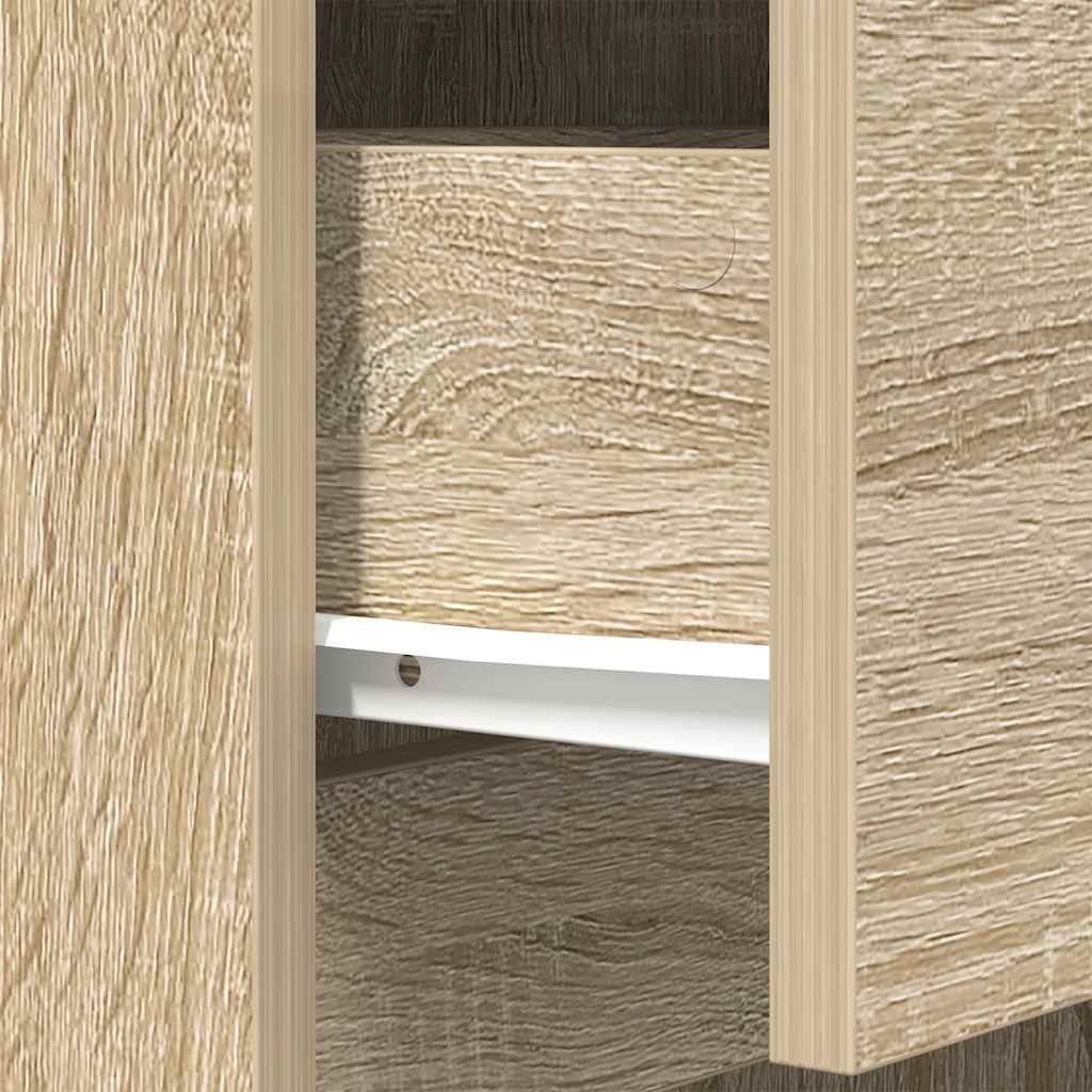 Bedside Cabinet Sonoma Oak 39x35x65 cm Engineered Wood