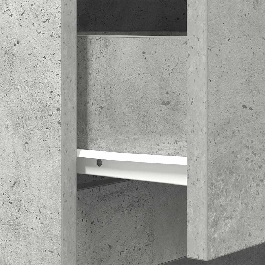 Bedside Cabinet Concrete Grey 39x35x65 cm Engineered Wood