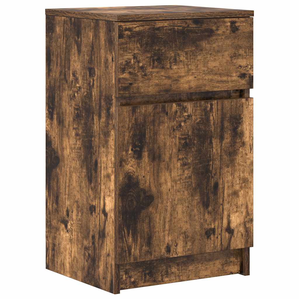 Bedside Cabinet Smoked Oak 39x35x65 cm Engineered Wood