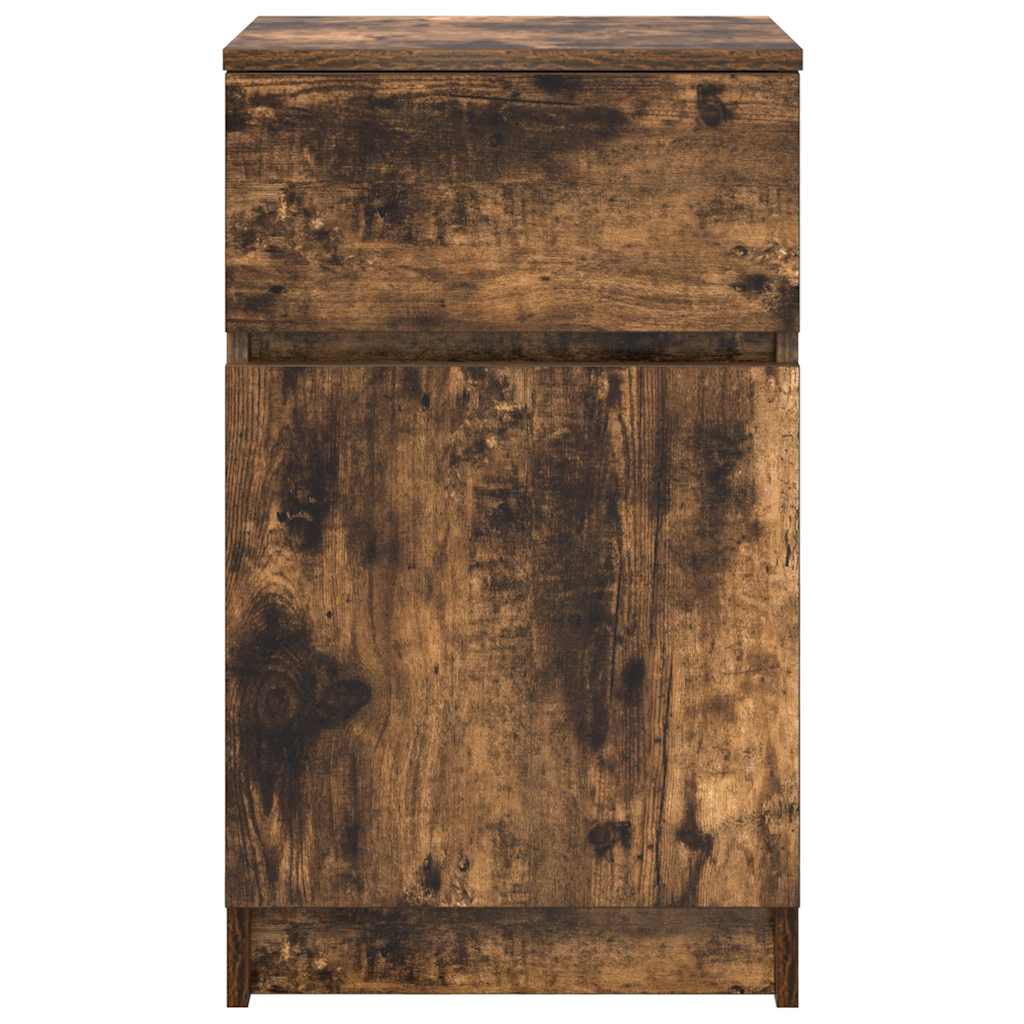 Bedside Cabinets 2 pcs Smoked Oak 39x35x65 cm Engineered Wood