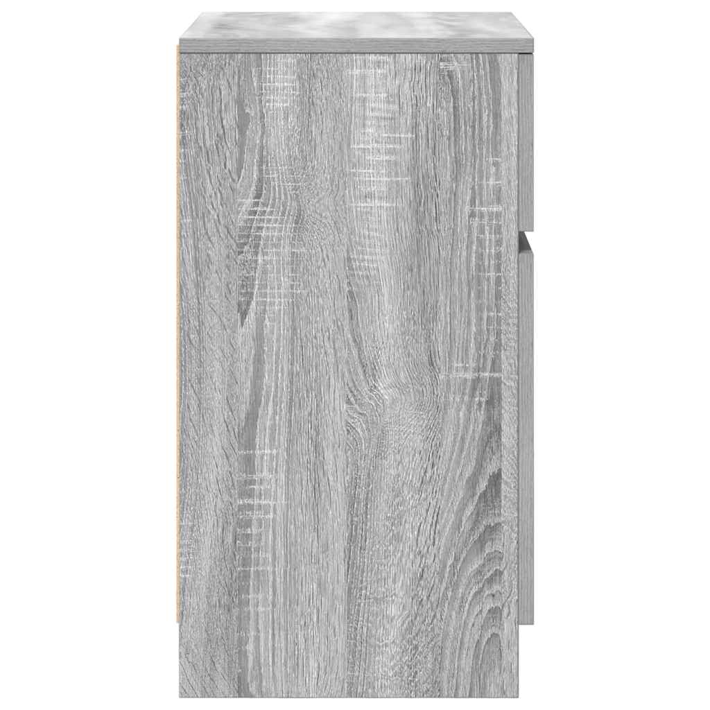 Bedside Cabinets 2 pcs Grey Sonoma 39x35x65 cm Engineered Wood