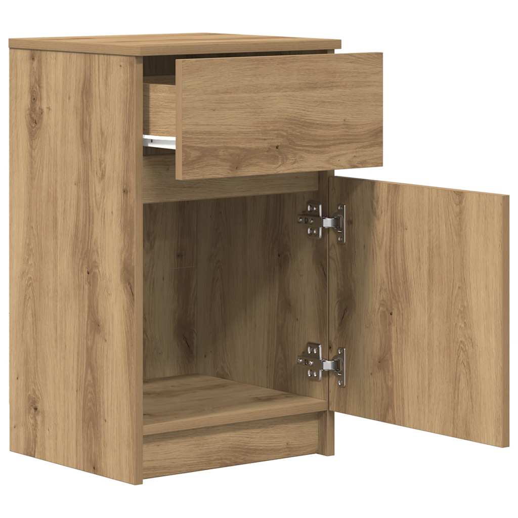 Bedside Cabinet Artisan Oak 39x35x65 cm Engineered Wood