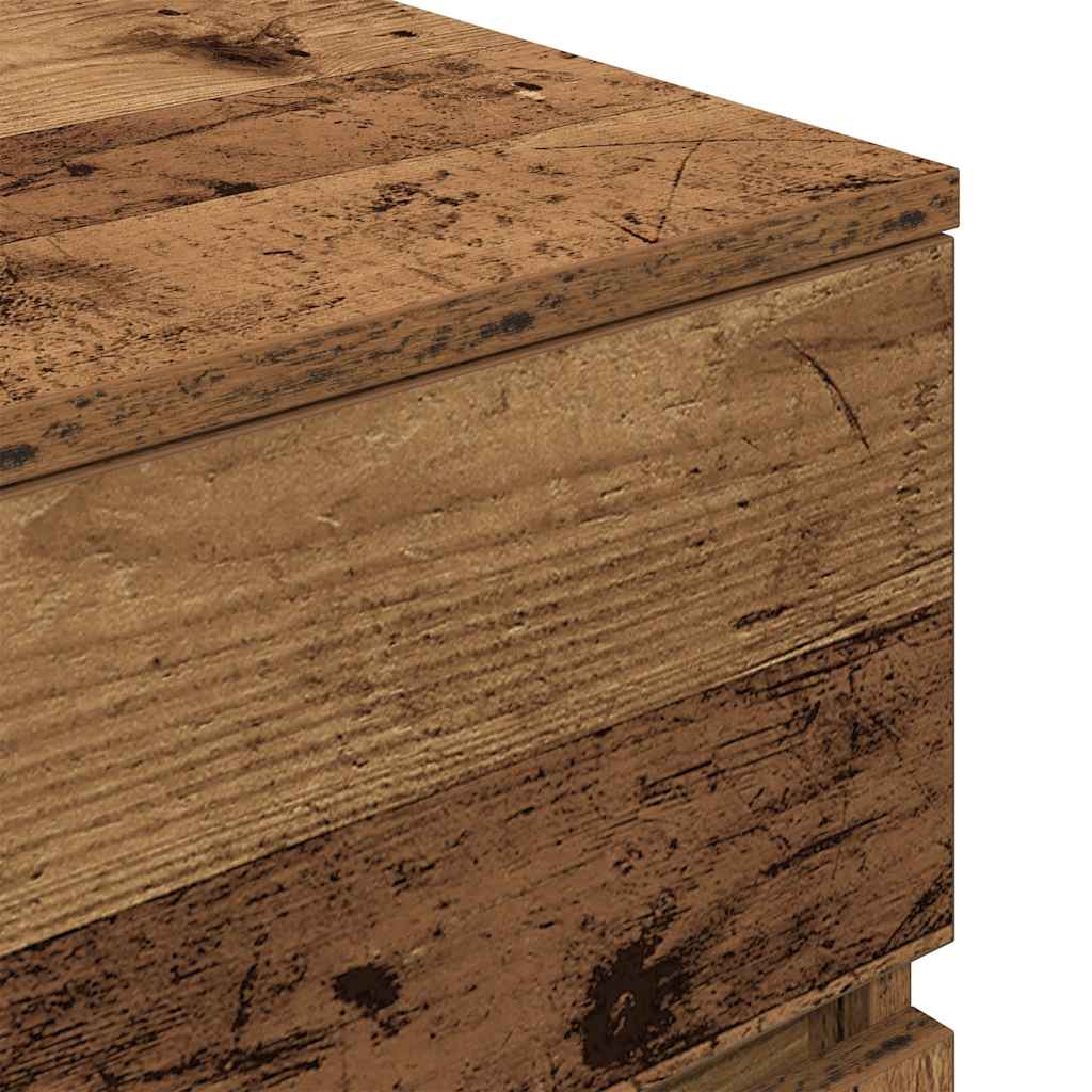 Bedside Cabinets with 3 Drawers 2 pcs Old Wood 39x35x65 cm