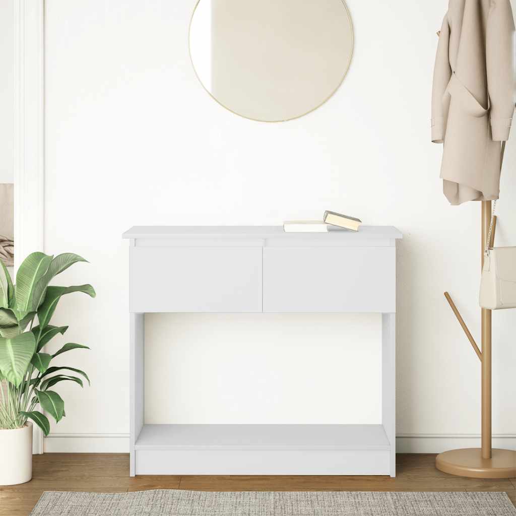 Console Table with Drawers White 85.5x38.5x74.5 cm