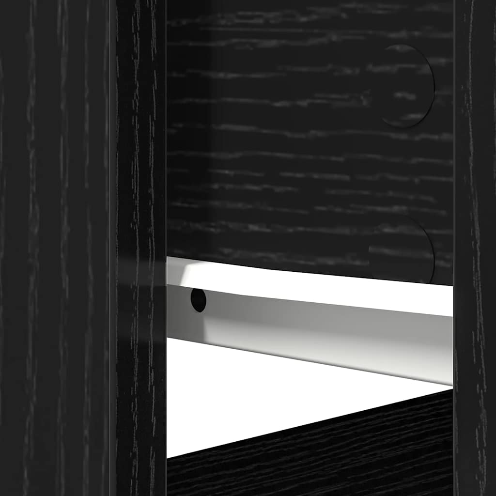 Console Table with Drawers Black 85.5x38.5x74.5 cm
