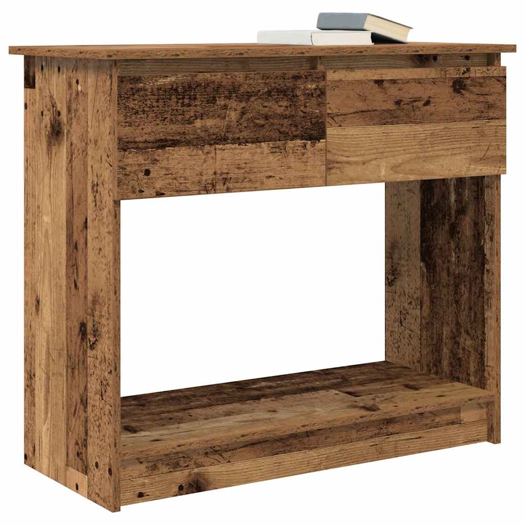 Console Table with Drawers Old Wood 85.5x38.5x74.5 cm