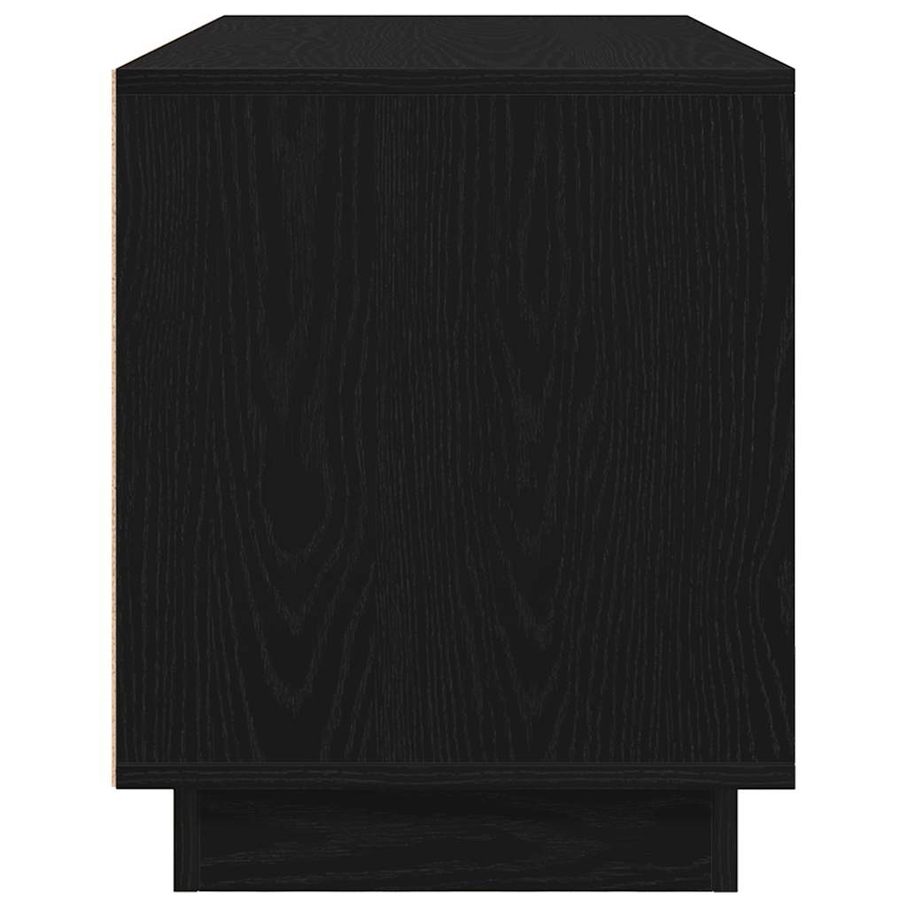TV Cabinet with LED Lights Black Oak 100x41x50 cm