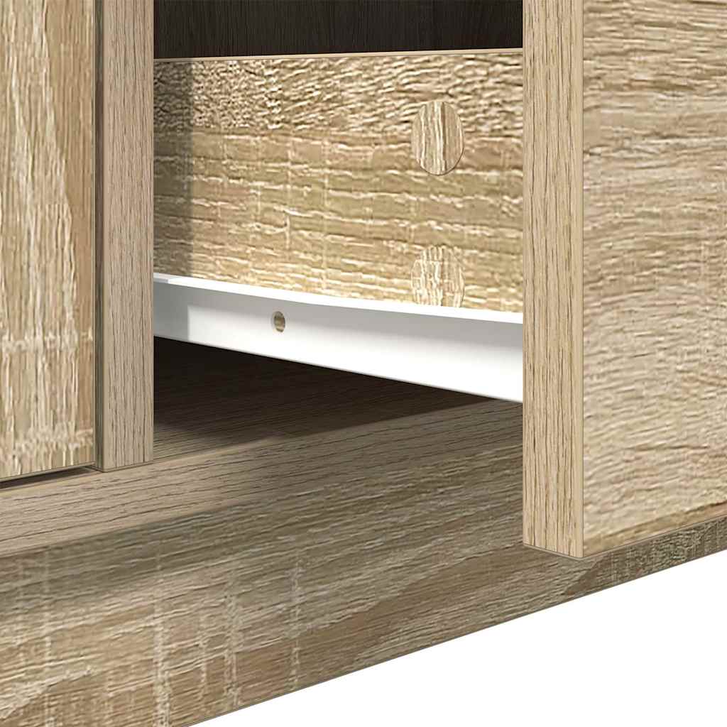 TV Cabinet with LED Lights Sonoma Oak 100x41x50 cm
