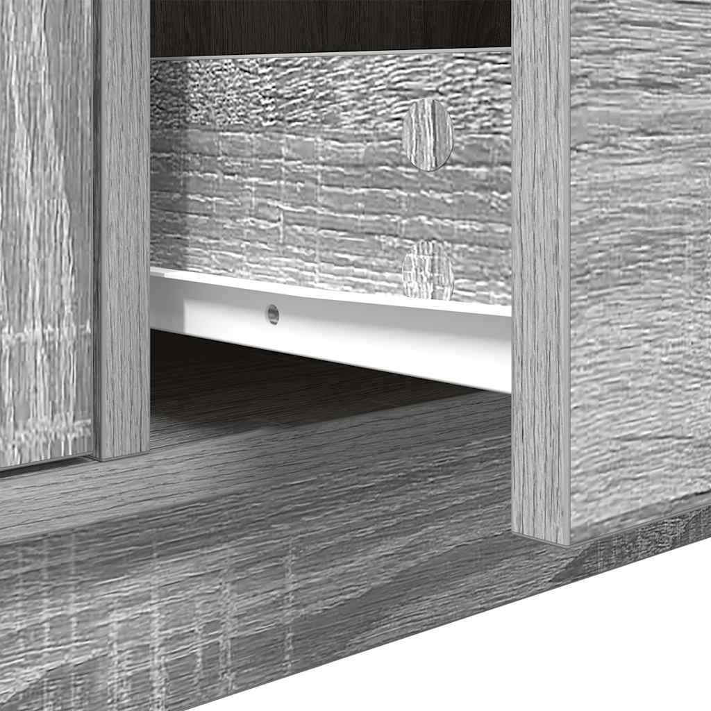 TV Cabinet with LED Lights Grey Sonoma 100x41x50 cm