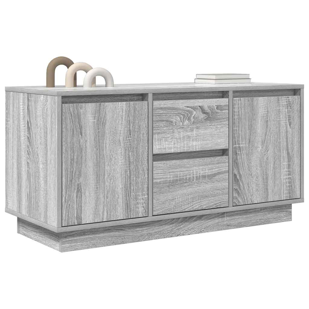 TV Cabinet with LED Lights Grey Sonoma 100x41x50 cm