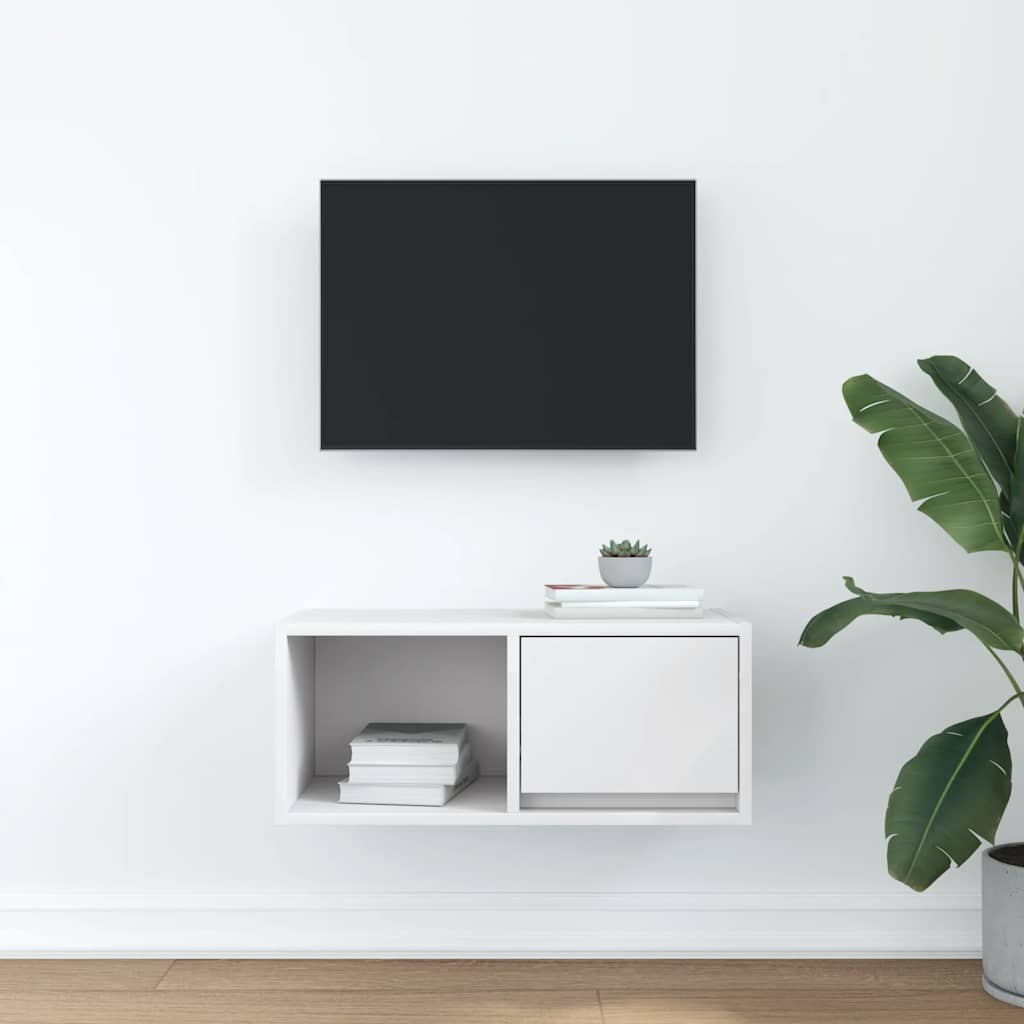 TV Cabinet White 60x31x25,5 cm Engineered Wood