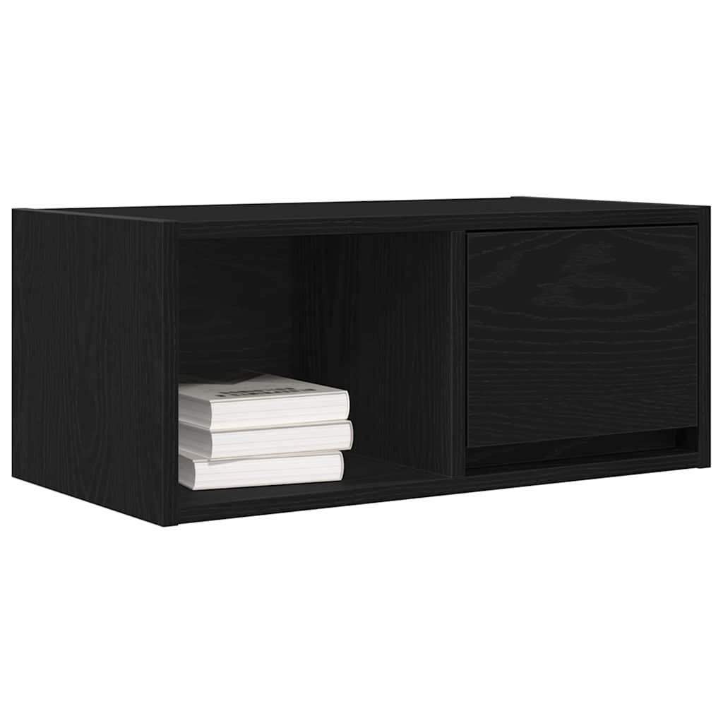 TV Cabinet Black Oak 60x31x25,5 cm Engineered Wood
