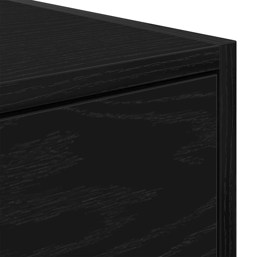 TV Cabinet Black Oak 60x31x25,5 cm Engineered Wood