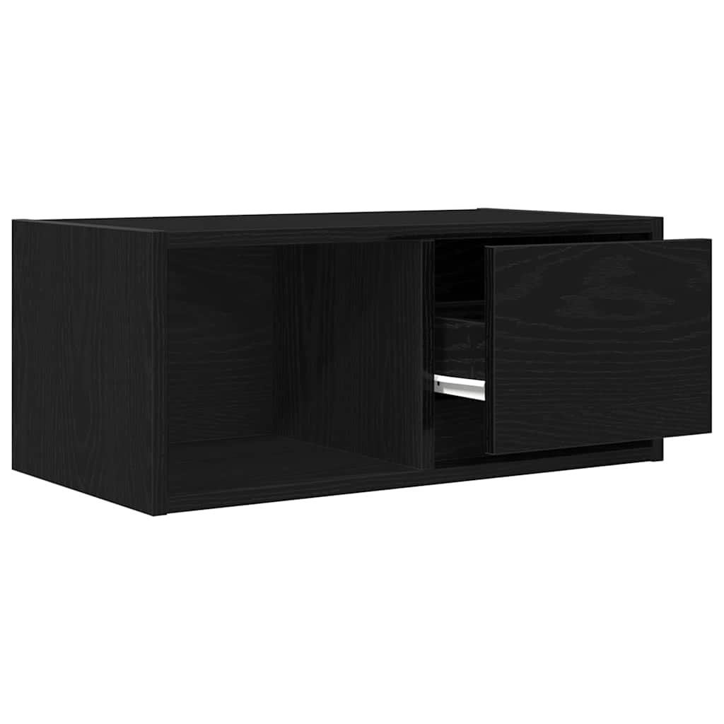 TV Cabinets 2 pcs Black Oak 60x31x25,5 cm Engineered Wood