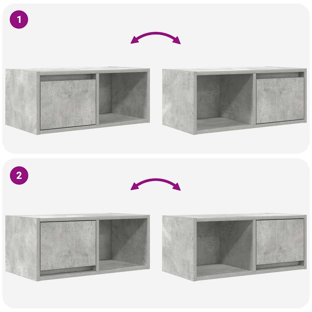 TV Cabinet Concrete Grey 60x31x25,5 cm Engineered Wood