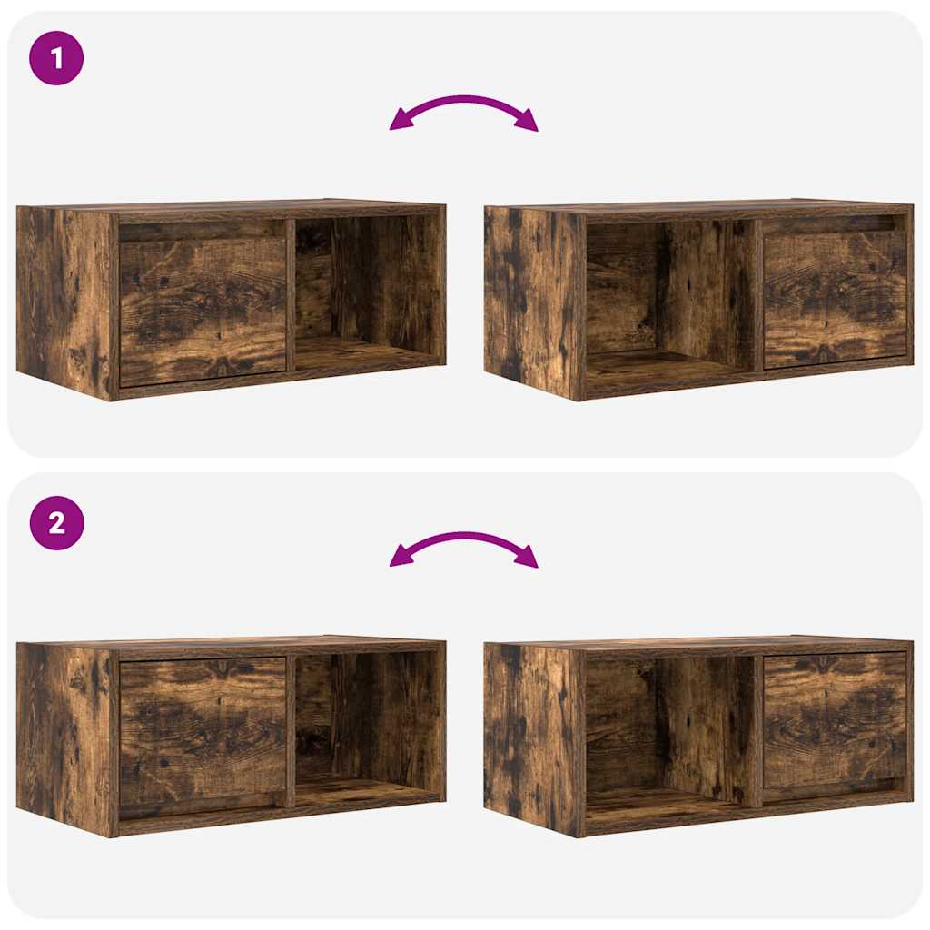 TV Cabinet Smoked Oak 60x31x25,5 cm Engineered Wood