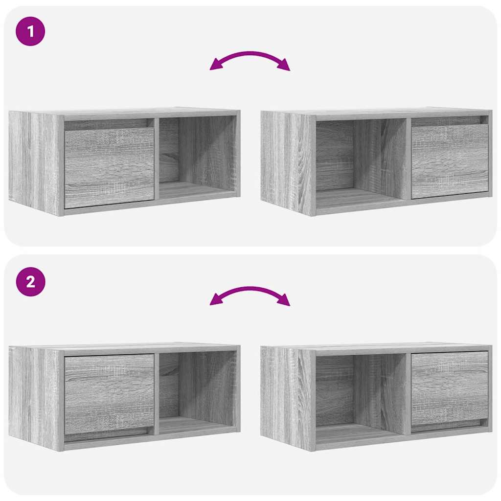 TV Cabinet Grey Sonoma 60x31x25,5 cm Engineered Wood