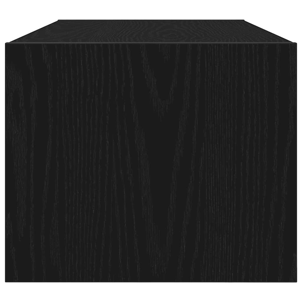 TV Cabinet Black Oak 80x31x25,5 cm Engineered Wood