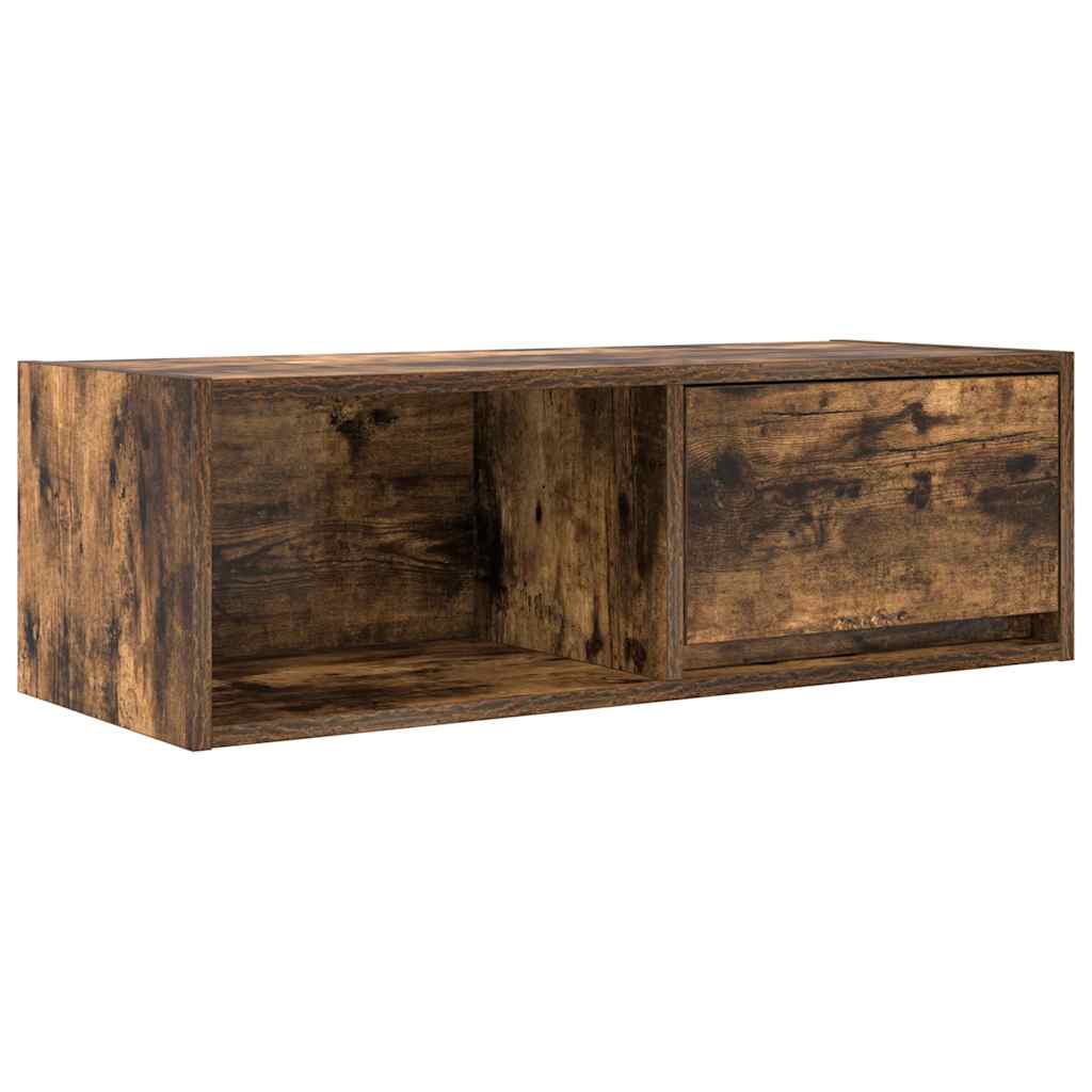 TV Cabinet Smoked Oak 80x31x25,5 cm Engineered Wood