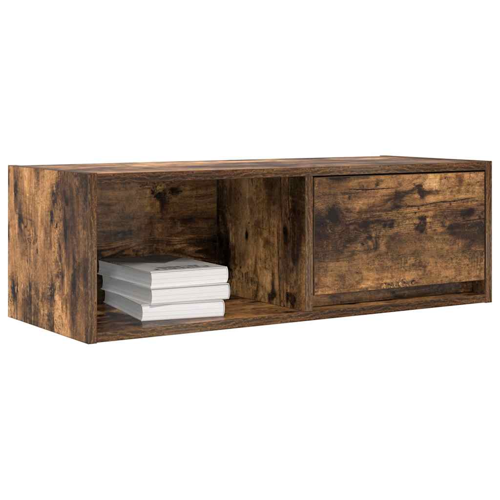 TV Cabinet Smoked Oak 80x31x25,5 cm Engineered Wood