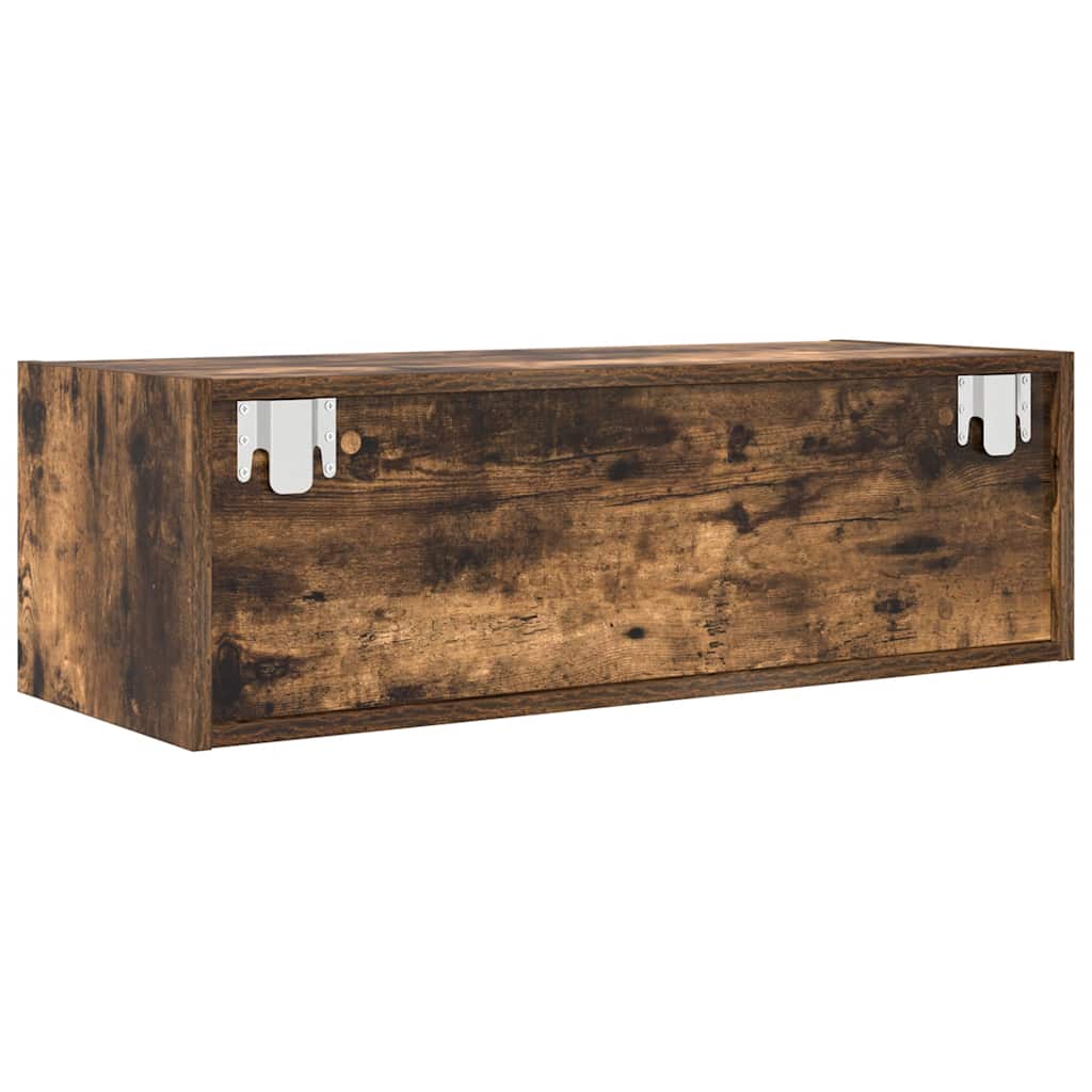 TV Cabinet Smoked Oak 80x31x25,5 cm Engineered Wood