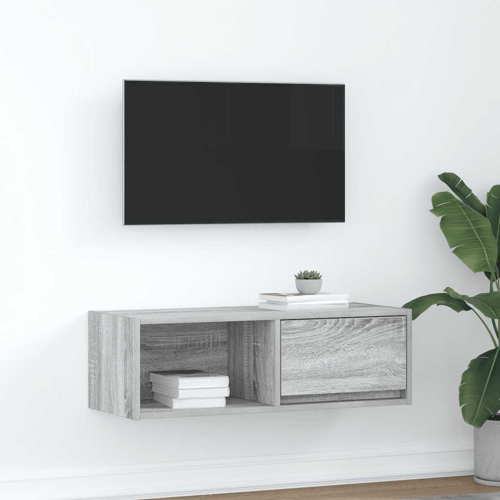 TV Cabinet Grey Sonoma 80x31x25,5 cm Engineered Wood