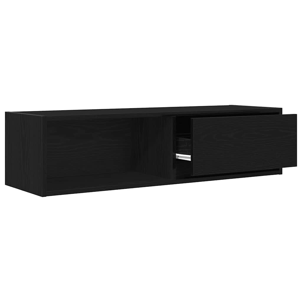 TV Cabinets 2 pcs Black Oak 100x31x25,5 cm Engineered Wood