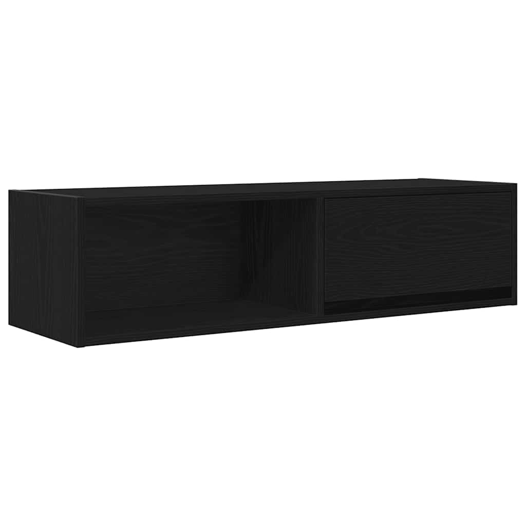 TV Cabinets 2 pcs Black Oak 100x31x25,5 cm Engineered Wood