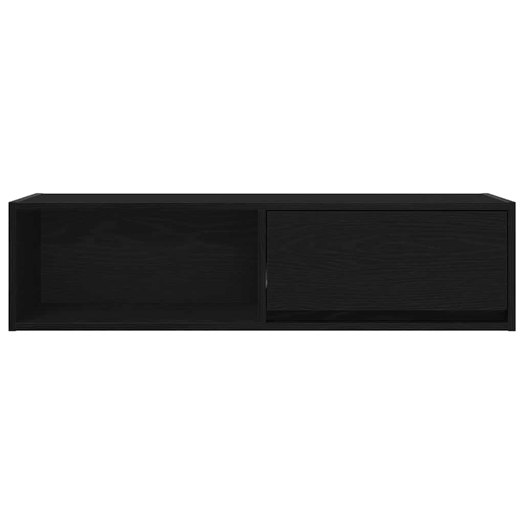 TV Cabinets 2 pcs Black Oak 100x31x25,5 cm Engineered Wood
